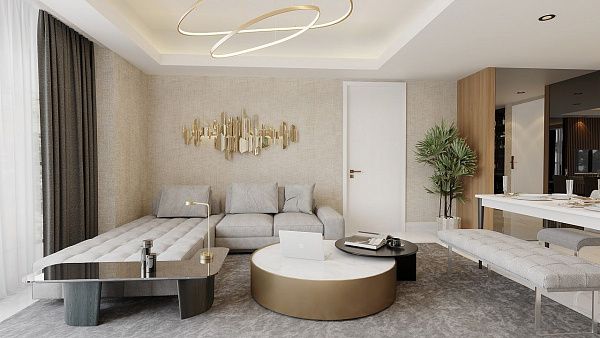 3 комнатные апартаменты (138м2 )  в современном комплексе рядом с Лонг-Бич