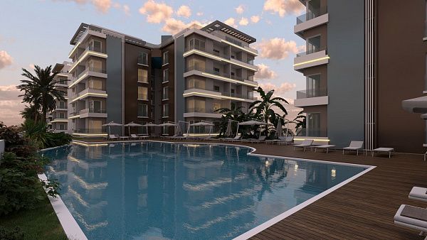 Трехкомнатная квартира 78 м2 в новом комплексе в Искеле
