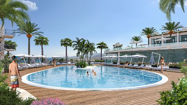 2-комнатные апартаменты 60 м2 в роскошном комплексе у моря