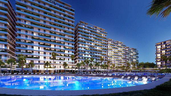 2-комнатные апартаменты 69 м2 с видом на море в 600 метрах от пляжа "Лонг бич"