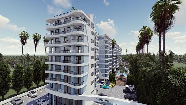 3-комнатные апартаменты 75 м2 в современном комплексе Искеле