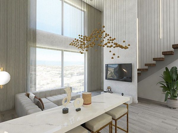 3-комнатные апартаменты loft 73м2 с балконом 9м2 в Эсентепе 