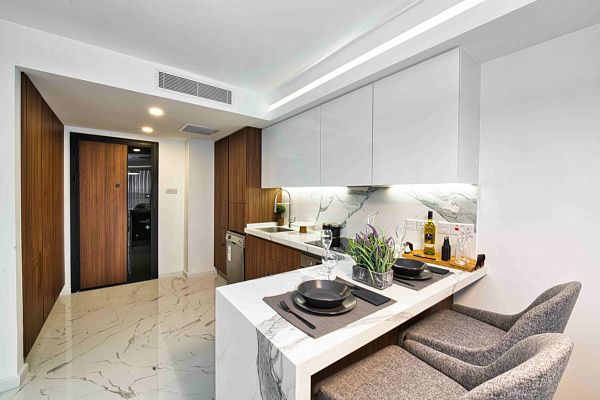 2-комнатные апартаменты 64 м2 с террасой 8,5 м2 и дизайн-пакетом в роскошном комплексе