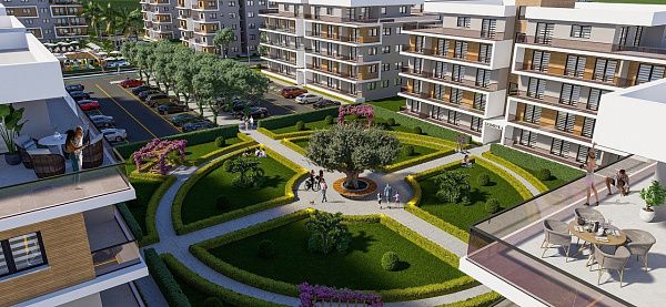 Квартира 2+1 (66 м2) в новом красивом комплексе в Гечиткале