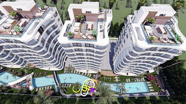 3-комнатные апартаменты 75 м2 в современном комплексе Искеле