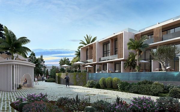 Студия пентзаус 45 м2 с террасой на крыше 37 м2 в новом и современном комплексе в Эсентепе