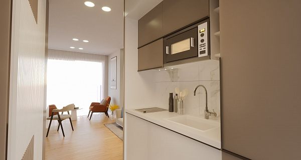 Студия 30 м2 с террасой в красивом комплексе в Искеле