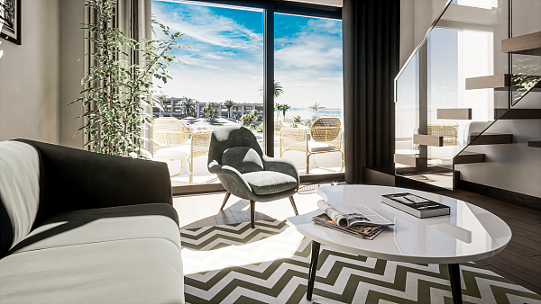 Квартира 1+1 Penthouse 57 м2 в новом комплексе в 200 метрах от моря