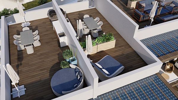 3-комнатные апартаменты 90 м2 с садом в новом комплексе в Эсентепе