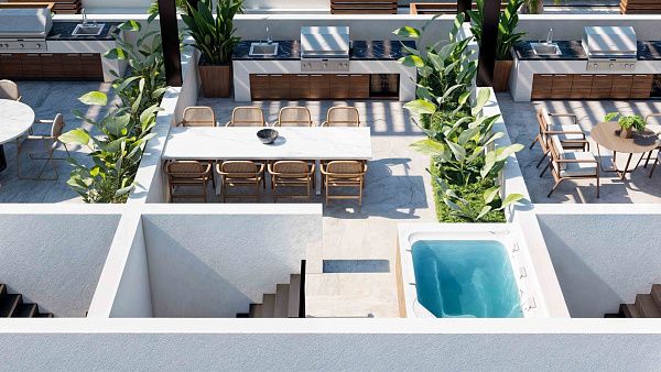 Студия penthouse 50м2 с террасой на крыше 45м2