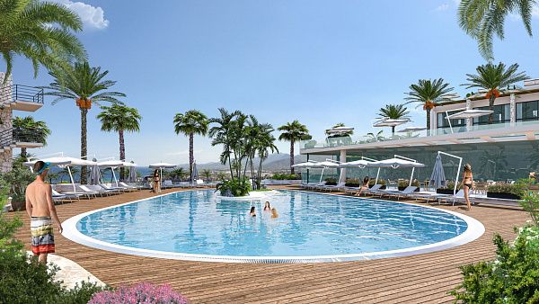 2-комнатные апартаменты 50 м2 с террасой 10 м2 в роскошном комплексе с видом на море