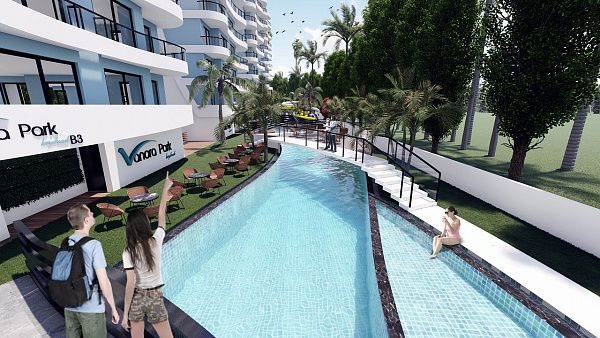 3-комнатные апартаменты 75 м2 в современном комплексе Искеле