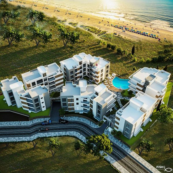 2-комнатная квартира 85 м2 с садом 30 м2 и видом на море и горы