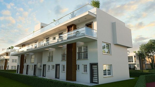 Трехкомнатная квартира 80 м2 с балконом 38 м2 в новом комплексе в Боазе