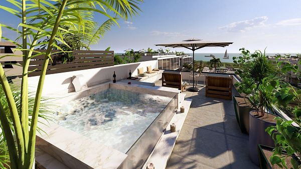 Квартира Loft 1+1 Penthouse 64 м2 с двумя террасами в Бахчели