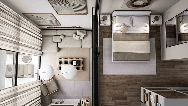 2-комнатные апартаменты loft 98м2 с балконом