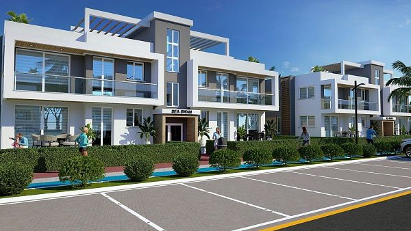 Трехкомнатная квартира 80 м2 с балконом 38 м2 в новом комплексе в Боазе